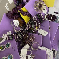 The Resourceful Woman Thrift Store - Saving purple jewelry for October!
