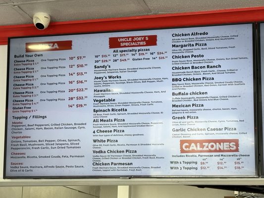 Menu photo 1 Uncle Joey's Pizza & Grill La Mesa, CA Menu photo 1 Uncle Joey's Pizza & Grill La Mesa, CA