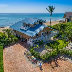 Beach Houses in Paradise - Facade of Gemini Beach House on Hutchinson Island, Florida.