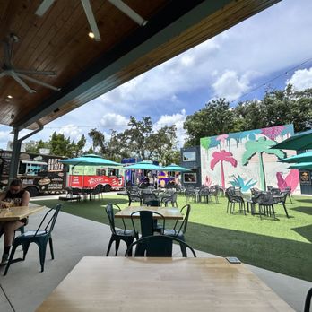 BRICK & BUTTER - Seating area and food trucks - Sandwiches Near Me - Orlando, Florida BRICK & BUTTER - Seating area and food trucks - Sandwiches Near Me - Orlando, Florida