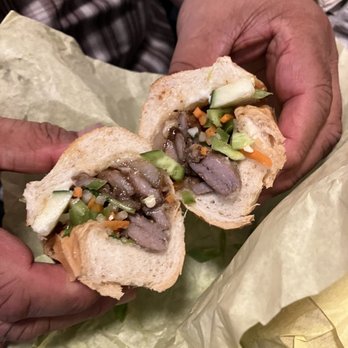 Golden Bun - BBQ Pork Banh Mi with extra meat - Vietnamese Near Me - Santa Rosa, California Golden Bun - BBQ Pork Banh Mi with extra meat - Vietnamese Near Me - Santa Rosa, California