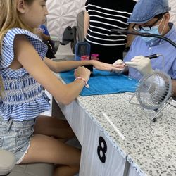 OP Nails - My granddaughter having her nails done with Don and Jenny
