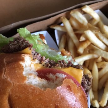 Gott's Roadside - Itty bitty (but delicious) Impossible Cheeseburger with crispy golden fries. - Salad Near Me - Walnut Creek, California Gott's Roadside - Itty bitty (but delicious) Impossible Cheeseburger with crispy golden fries. - Salad Near Me - Walnut Creek, California