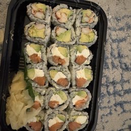 1 lobster avocado roll and 2 Philadelphia rolls 1 lobster avocado roll and 2 Philadelphia rolls