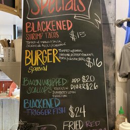 Food options at the vendor stand inside the brewery