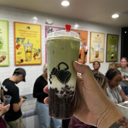 Matcha Latte with Red Bean