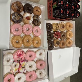 Sara’s Donut Story - 3 dozens total! 2 " Sara special " boxes and 1 glaze donut with numbers and heart! - Donuts Near Me - Flower Mound, Texas