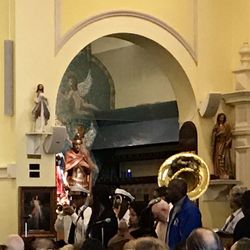 St Jude Shrine - Brass band for Father Tony's birthday at 11:30am mass!