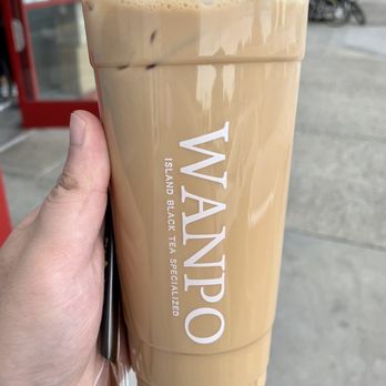 Wanpo Tea Shop - Large Soybean Black Milk Tea ($7.25 total) - Bubble Tea Near Me - Millbrae, California Wanpo Tea Shop - Large Soybean Black Milk Tea ($7.25 total) - Bubble Tea Near Me - Millbrae, California