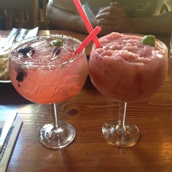 Tres Hombres - Blackberry margs: left is on the rocks, on the right is blended * - Mexican Near Me - Chico, California Tres Hombres - Blackberry margs: left is on the rocks, on the right is blended * - Mexican Near Me - Chico, California