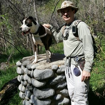 Gabrielino Trail - Sammy and I standing at the only remnants remaining from the 1911 Camp Oakwilde off the Gabrielino Trail - Hiking Near Me - Altadena, California Gabrielino Trail - Sammy and I standing at the only remnants remaining from the 1911 Camp Oakwilde off the Gabrielino Trail - Hiking Near Me - Altadena, California