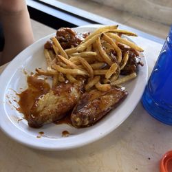 Freakshows Burger, Wings And Burritos - Traditional bone-in w/ Sweet Honey Chili Sauce