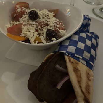 Ithaka Greek Restaurant - Gyro with Greek salad - Greek Near Me - Victoria, British Columbia Ithaka Greek Restaurant - Gyro with Greek salad - Greek Near Me - Victoria, British Columbia