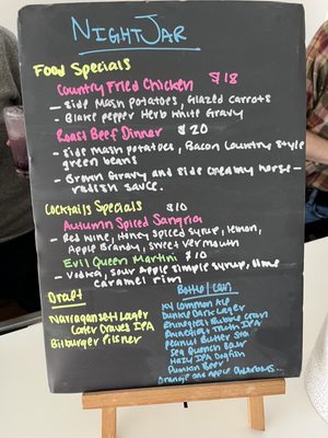 Menu photo 5 Nightjar Berea, KY