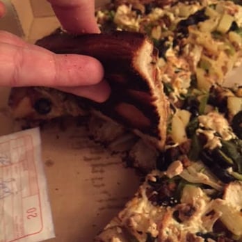 Vegan Pizza House - Pizza was so burnt underneath it was stuck to the box/paper below it. - Vegan Near Me - Vancouver, British Columbia Vegan Pizza House - Pizza was so burnt underneath it was stuck to the box/paper below it. - Vegan Near Me - Vancouver, British Columbia