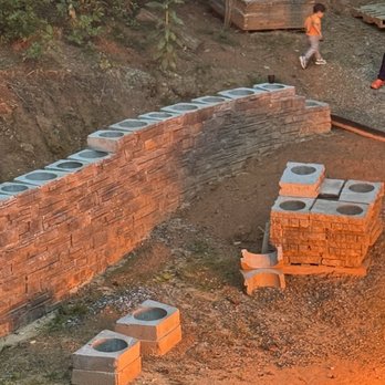 Outdoor Experts - Unfinished retaining wall - Landscaping Near Me Outdoor Experts - Unfinished retaining wall - Landscaping Near Me