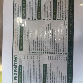 Pho Phat Dat - Menu - Vietnamese Near Me - Garden Grove, California Pho Phat Dat - Menu - Vietnamese Near Me - Garden Grove, California