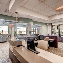 The waiting room at our Briargate office at 9348 Grand Cordera Pkwy, Ste 160 80924.