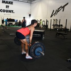 Nostra Fitness - A solo athlete demonstrating raw power and determination during a class.