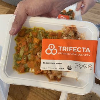 Trifecta - $13 for this meals which was 2 chicken wings and frozen cubes vegetable medley. Definitely about $1 of food here - Food Delivery Services Near Me - Sacramento, California Trifecta - $13 for this meals which was 2 chicken wings and frozen cubes vegetable medley. Definitely about $1 of food here - Food Delivery Services Near Me - Sacramento, California