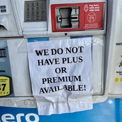 Valero - They don't have any of the clean gas.