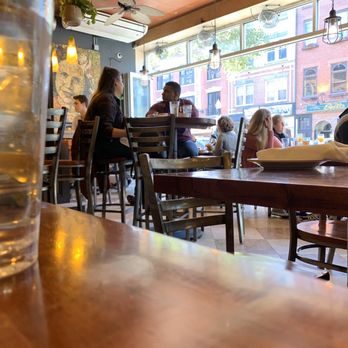 Carmelina's - Lunch crowd... empty glass of water. - Italian Near Me - Boston, Massachusetts Carmelina's - Lunch crowd... empty glass of water. - Italian Near Me - Boston, Massachusetts