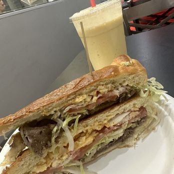 Cubita - Pan Con Bistec Sandwich and Mango Shake - Cuban Near Me - Nutley, New Jersey Cubita - Pan Con Bistec Sandwich and Mango Shake - Cuban Near Me - Nutley, New Jersey