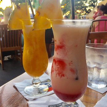 Kimo's Maui - Mango colada (left) and lava flow (right) - Seafood Near Me - Lahaina, Hawaii Kimo's Maui - Mango colada (left) and lava flow (right) - Seafood Near Me - Lahaina, Hawaii
