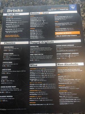 Menu photo 4 Topgolf Independence, OH