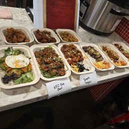All the available food is displayed out front. All the available food is displayed out front.