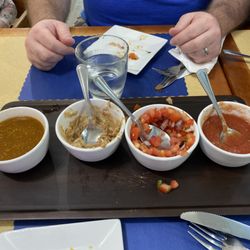 Miaa Mexican Bistro - Salsa Sampler. (Mostly gone.)