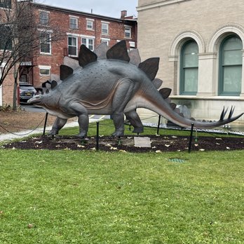Berkshire Museum - A stegosaurus standing guard - Cinema Near Me - Pittsfield, Massachusetts