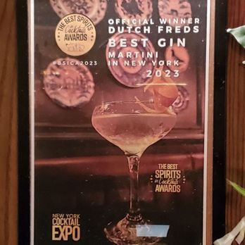 Dutch Freds - Best Gin Martini in NY 2023 Sign - Cocktail Bars Near Me - New York, New York Dutch Freds - Best Gin Martini in NY 2023 Sign - Cocktail Bars Near Me - New York, New York