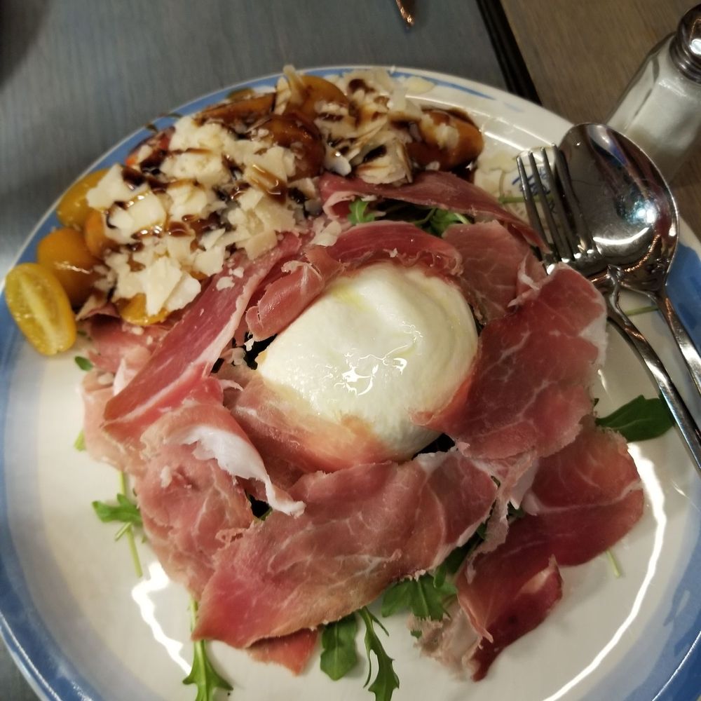Song E Napule - Rutherford - Burrata with prosciutto and tomatoes - Pizza Near Me - Rutherford, New Jersey Song E Napule - Rutherford - Burrata with prosciutto and tomatoes - Pizza Near Me - Rutherford, New Jersey