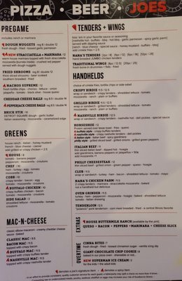 Menu photo 7 Joe's Station House Pizza Pub Normal, IL