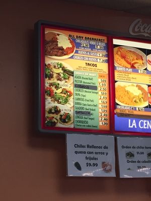 Menu photo 2 La Central Taqueria Kent, WA Menu photo 2 La Central Taqueria Kent, WA