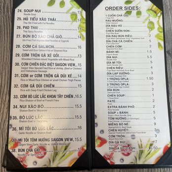 SaigonView - Menu - Vietnamese Near Me - Santa Ana, California