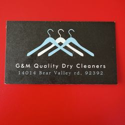 G & M Quality Cleaners - Business card