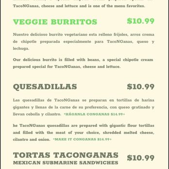 Taco Nganas - Menu 2022 - Tacos Near Me - Memphis, Tennessee