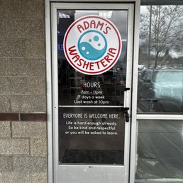 Exterior outside entrance of Adam's Washeteria - Welcome in! - Corvallis, Oregon Exterior outside entrance of Adam's Washeteria - Welcome in! - Corvallis, Oregon