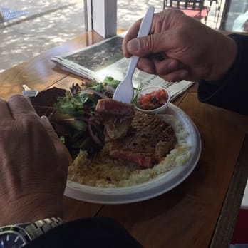 Mac's Downtown - Very good, this tuna was perfect! Seared with soy n garlic, side of white rice n a nice fresh salad! - Seafood Near Me - El Paso, Texas Mac's Downtown - Very good, this tuna was perfect! Seared with soy n garlic, side of white rice n a nice fresh salad! - Seafood Near Me - El Paso, Texas