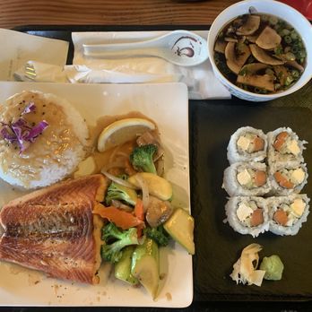 Mushu’s Asian Kitchen - Hibachi salmon, Seaweed Mushroom Soup and Philadelphia Roll - Asian Fusion Near Me - Marshfield, Wisconsin Mushu’s Asian Kitchen - Hibachi salmon, Seaweed Mushroom Soup and Philadelphia Roll - Asian Fusion Near Me - Marshfield, Wisconsin