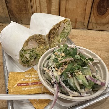 Chicken + Whiskey - Borracho Wrap and Nikkei Cucumber Salad - Venezuelan Near Me - Washington, DC, District of Columbia