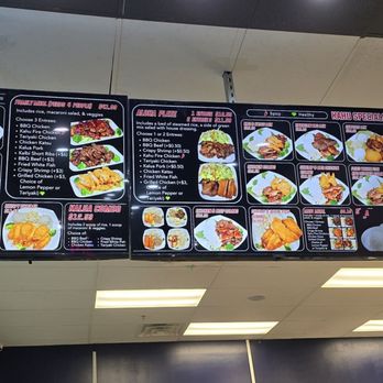 Kahu Hawaiian BBQ - Menu Board - Hawaiian Near Me - Tucson, Arizona