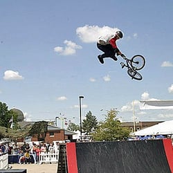 High Action Bikes performed bmx stunt shows for the Illinois State Fair.
