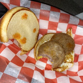 Cheeburger Cheeburger - Sausage breakfast sandwich (removed cheese) - American Near Me - Richmond, Virginia
