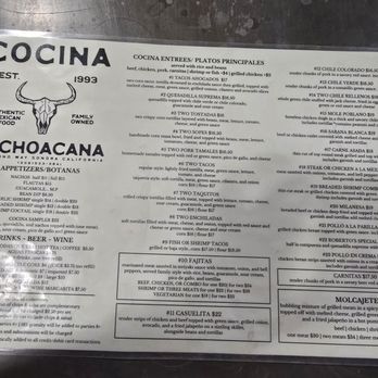 Cocina Michoacana - Menu - Mexican Near Me - Sonora, California
