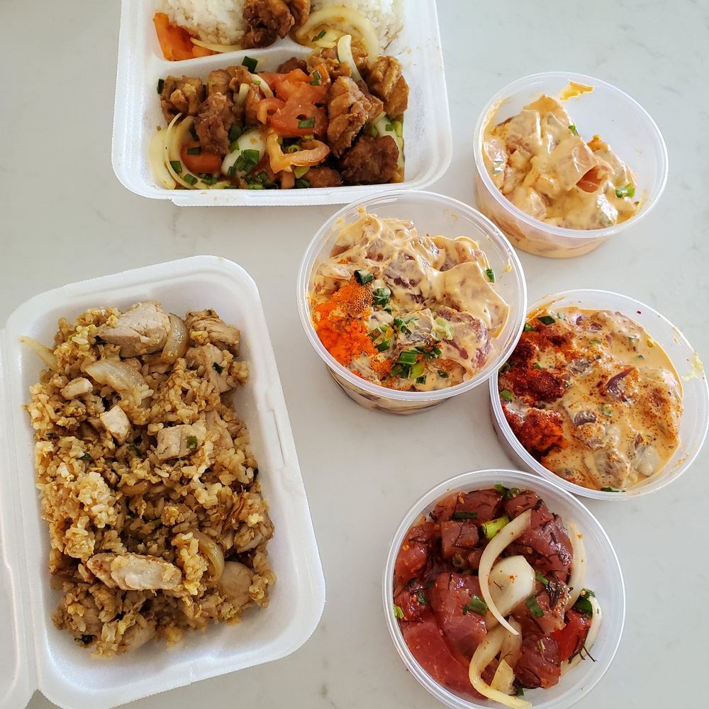 Fresh Catch - Spicy ahi, spicy salmon, fireball ahi, limu ahi, ahi belly (cooked), poke fried rice - Hawaiian Near Me - Honolulu, Hawaii Fresh Catch - Spicy ahi, spicy salmon, fireball ahi, limu ahi, ahi belly (cooked), poke fried rice - Hawaiian Near Me - Honolulu, Hawaii