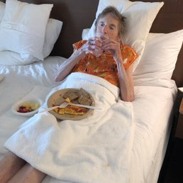 Mama treated to breakfast in bed