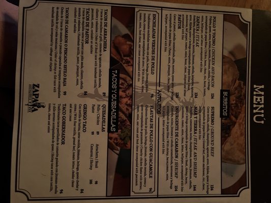 Menu photo 4 Zapata Puerto Vallarta, JAL Menu photo 4 Zapata Puerto Vallarta, JAL